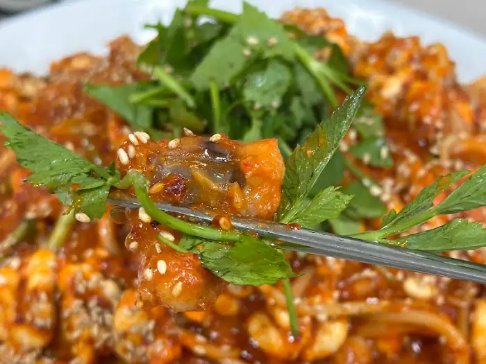 진주 찜고을 본점 아구찜의 부드러운 살점