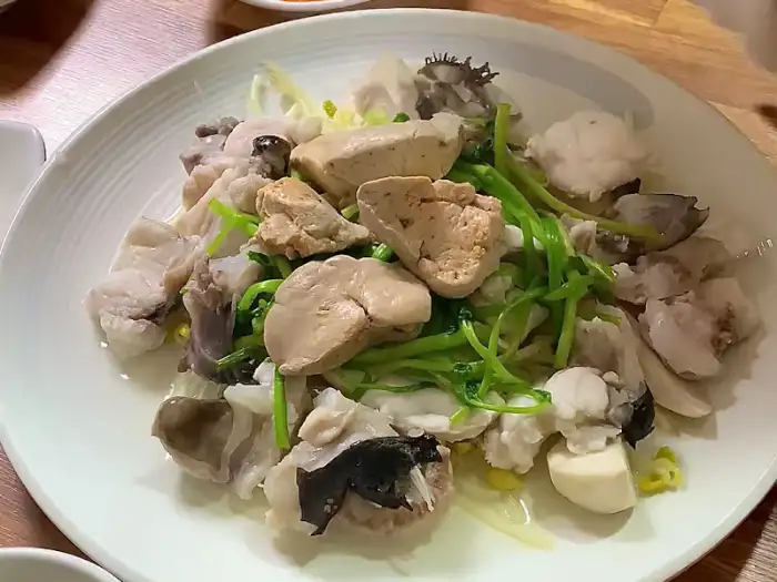 아구수육의 다양한 부위