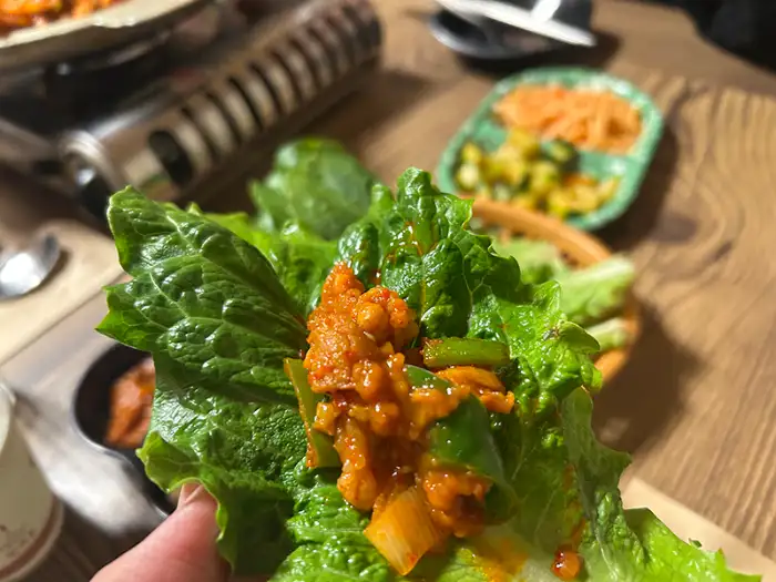 상추쌈에 싸 먹는 주물럭