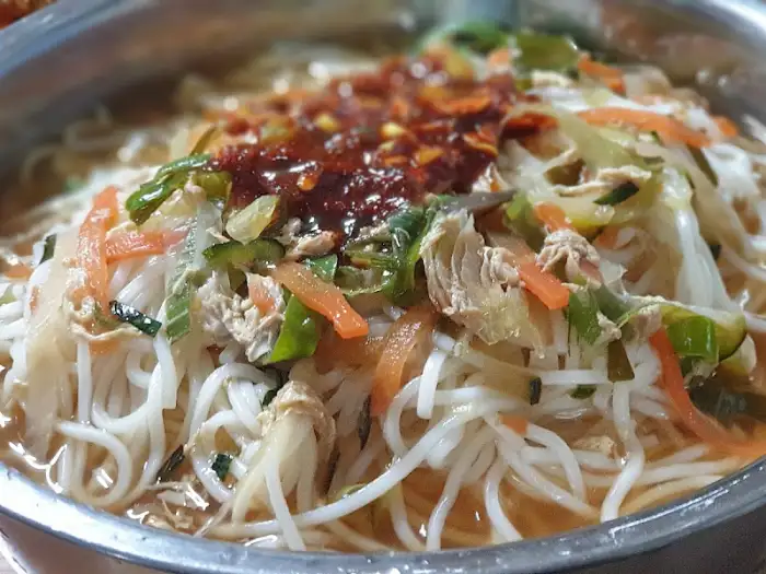 오뚜기식당 국수 근접 촬영