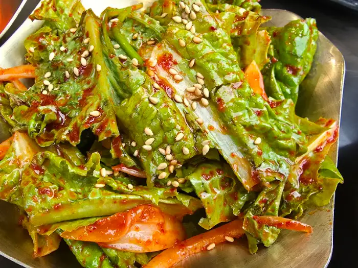 서울깍두기 전남도청점의 신선한 상추 겉절이