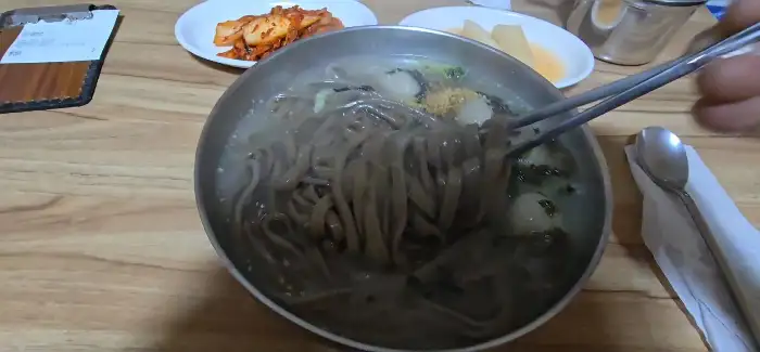 옹심이 칼국수 면발