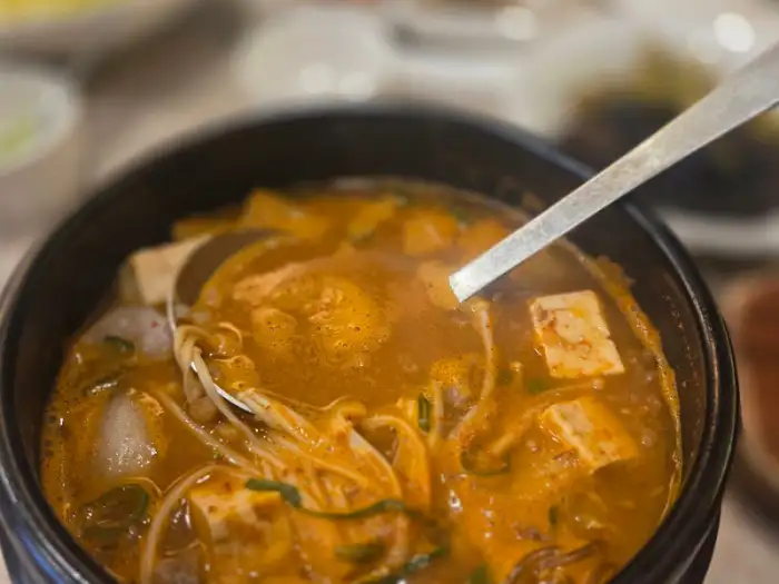 우미남 화명점 된장찌개 클로즈업
